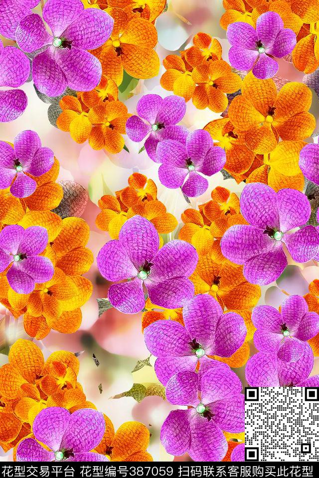 田园花数码印花华亿平台下载（图片编号: 387059） - 瓦栏（Walan）