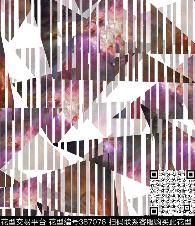 潮流抽象复古数码印花华亿平台下载（图片编号: 387076） - 瓦栏（Walan）