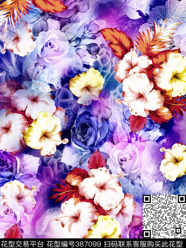 田园写意数码印花华亿平台下载（图片编号: 387099） - 瓦栏（Walan）