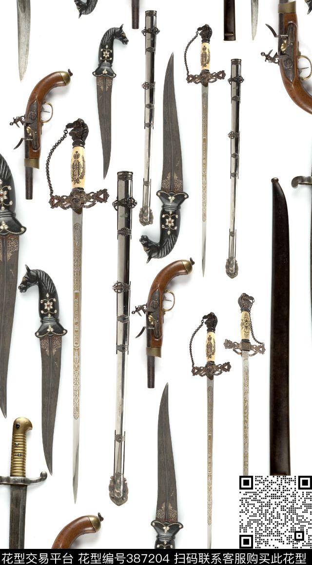 刀枪剑枪刀数码印花华亿平台下载（图片编号: 387204） - 瓦栏（Walan）