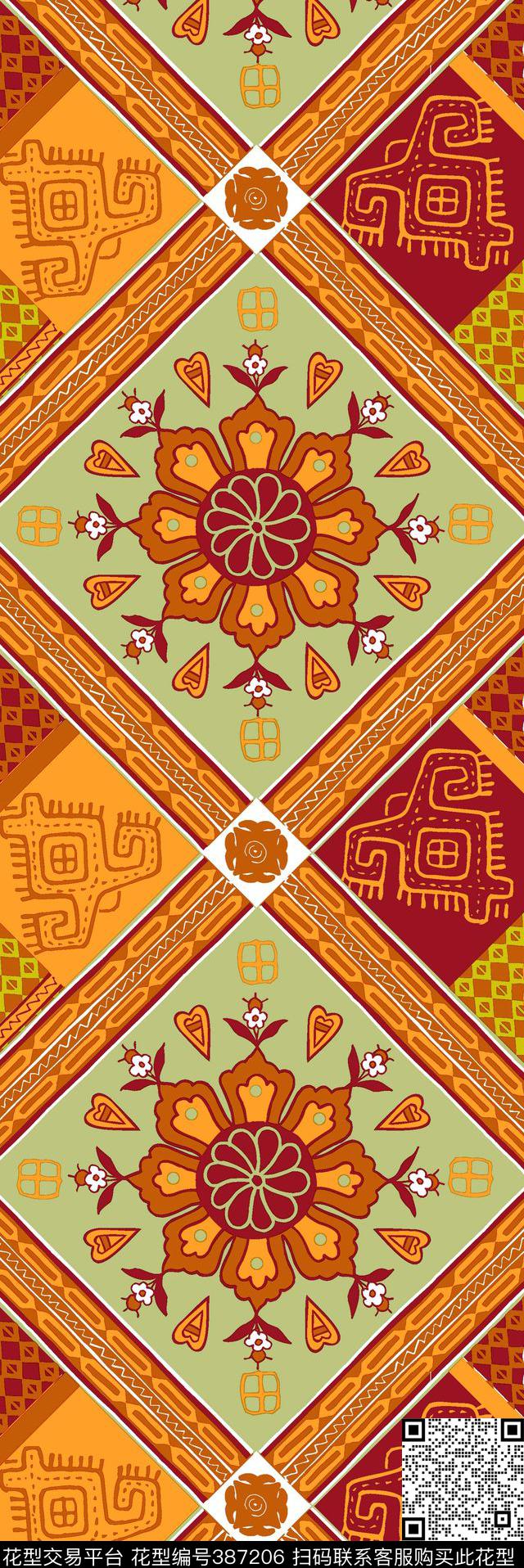 复古格子格子流行传统印花华亿平台下载（图片编号: 387206） - 瓦栏（Walan）