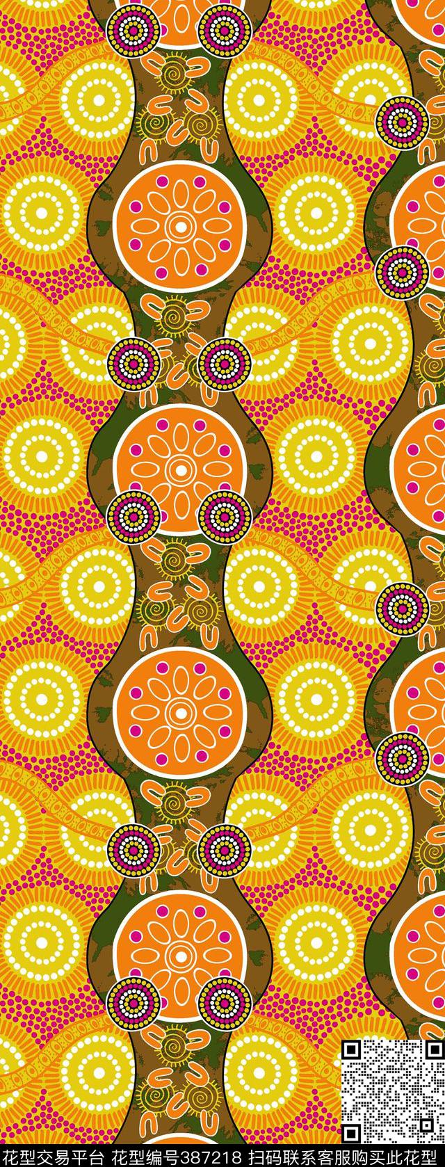 抽象复古流行传统印花华亿平台下载（图片编号: 387218） - 瓦栏（Walan）