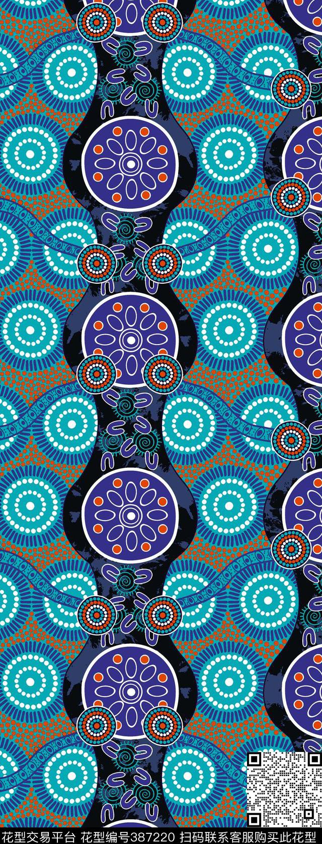 复古民族流行传统印花华亿平台下载（图片编号: 387220） - 瓦栏（Walan）