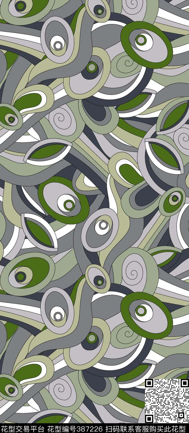 抽象线条几何流行传统印花华亿平台下载（图片编号: 387226） - 瓦栏（Walan）