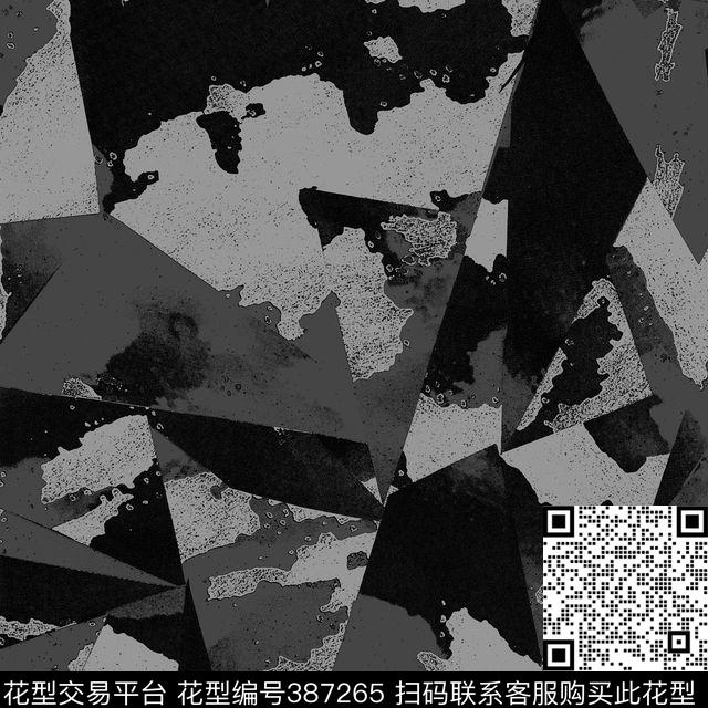 抽象几何迷彩传统印花华亿平台下载（图片编号: 387265） - 瓦栏（Walan）