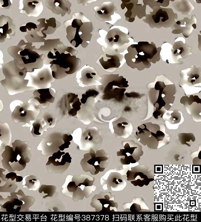 抽象花卉迷你数码印花华亿平台下载（图片编号: 387378） - 瓦栏（Walan）