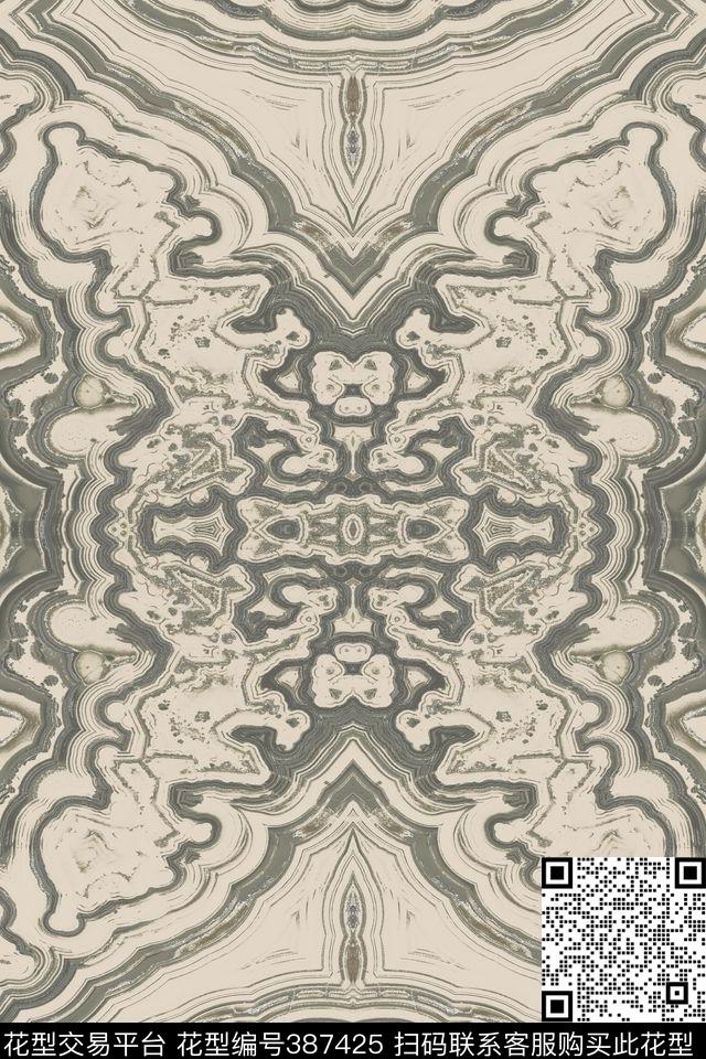 抽象石头纹路线条数码印花华亿平台下载（图片编号: 387425） - 瓦栏（Walan）