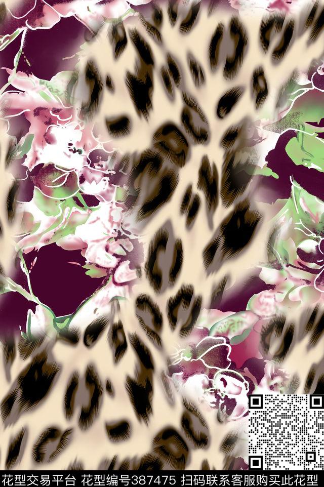 流行豹纹面料传统印花华亿平台下载（图片编号: 387475） - 瓦栏（Walan）