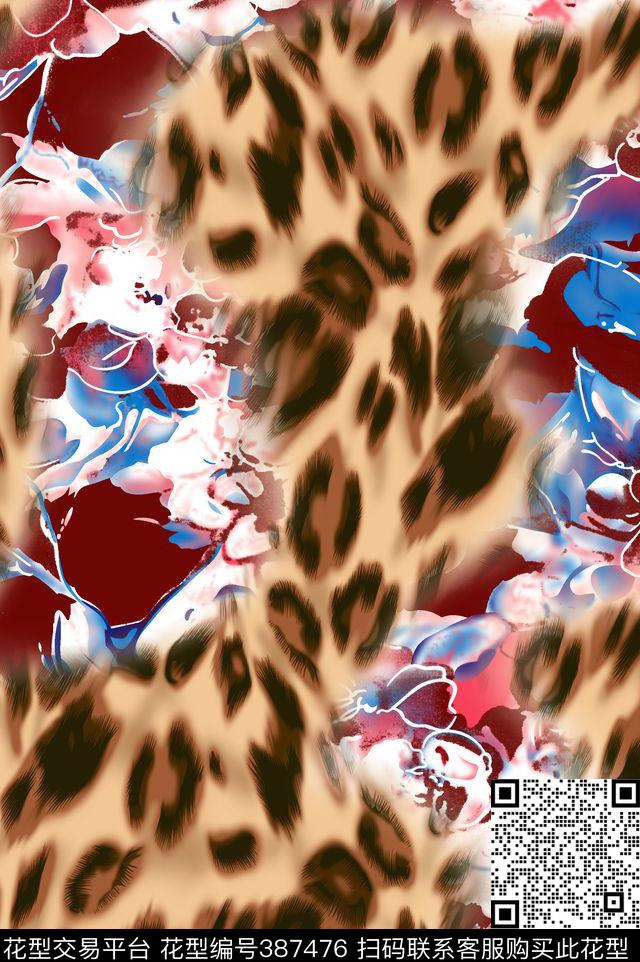 流行豹纹面料传统印花华亿平台下载（图片编号: 387476） - 瓦栏（Walan）