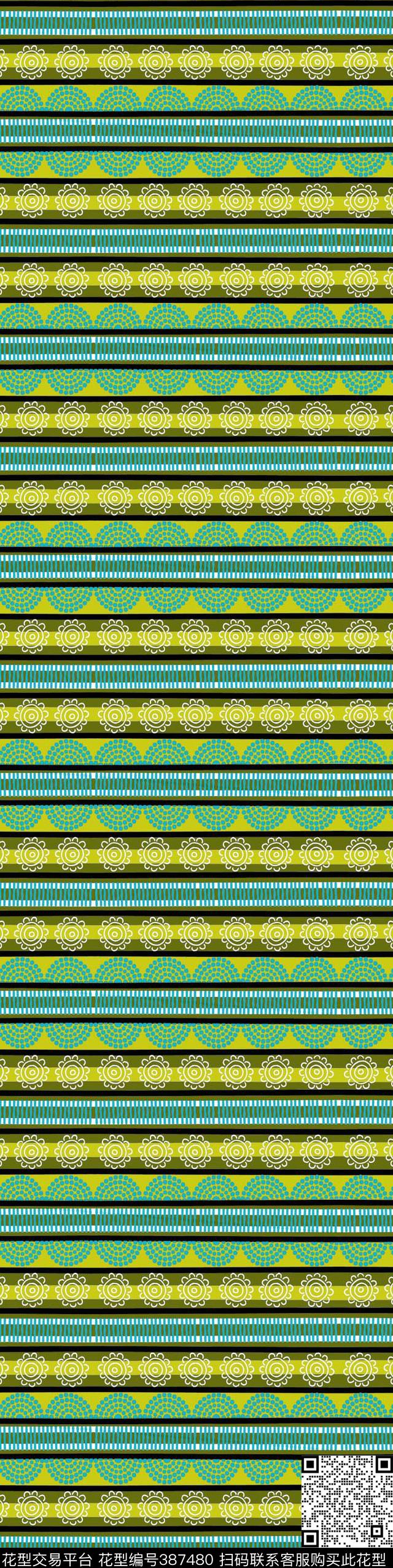 条纹民族风格流行现代传统印花华亿平台下载（图片编号: 387480） - 瓦栏（Walan）