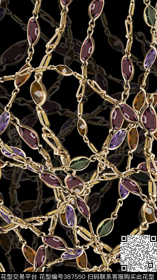 珠宝钻石项链数码印花华亿平台下载（图片编号: 387550） - 瓦栏（Walan）