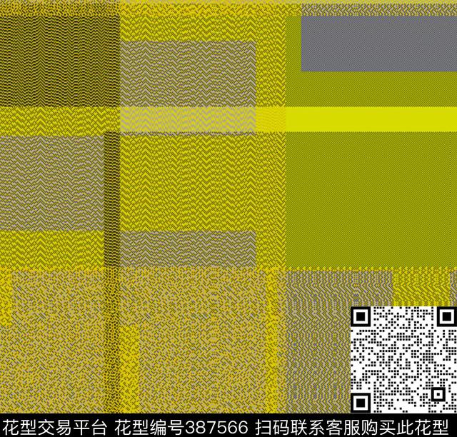 方格形变现代传统印花华亿平台下载（图片编号: 387566） - 瓦栏（Walan）