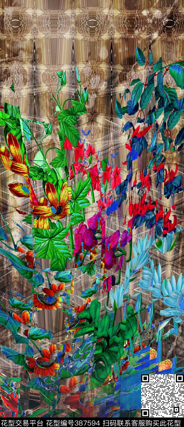 花几何数码印花华亿平台下载（图片编号: 387594） - 瓦栏（Walan）