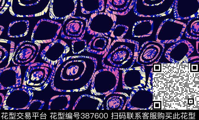 几何方块云纹面料传统印花华亿平台下载（图片编号: 387600） - 瓦栏（Walan）