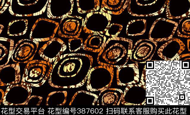 几何方块云纹面料传统印花华亿平台下载（图片编号: 387602） - 瓦栏（Walan）