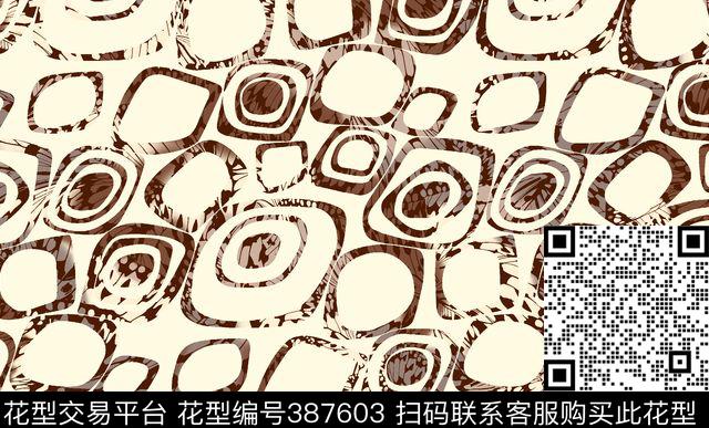 几何方块云纹面料传统印花华亿平台下载（图片编号: 387603） - 瓦栏（Walan）