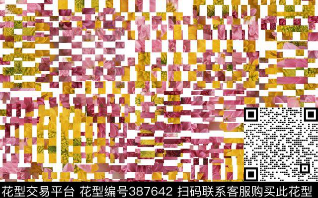 潮流复古格子数码印花华亿平台下载（图片编号: 387642） - 瓦栏（Walan）