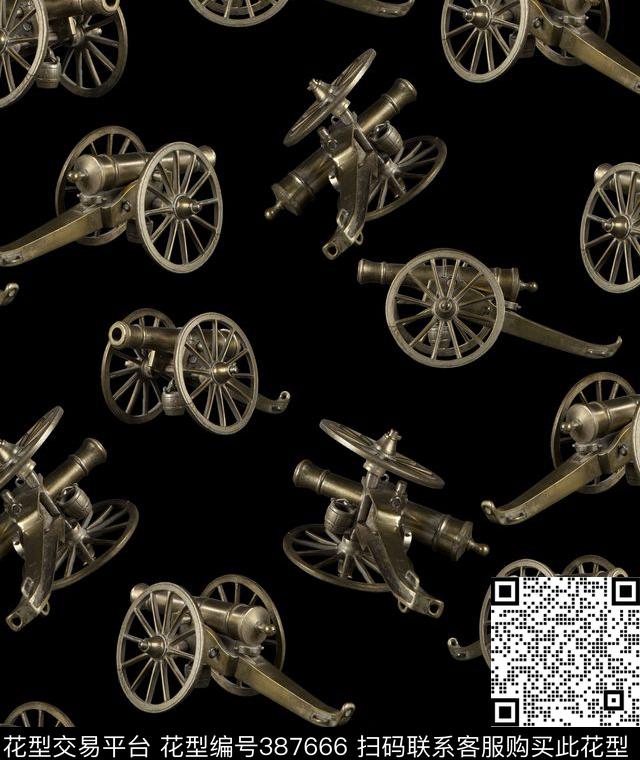 古代战车铜器车轮数码印花华亿平台下载（图片编号: 387666） - 瓦栏（Walan）