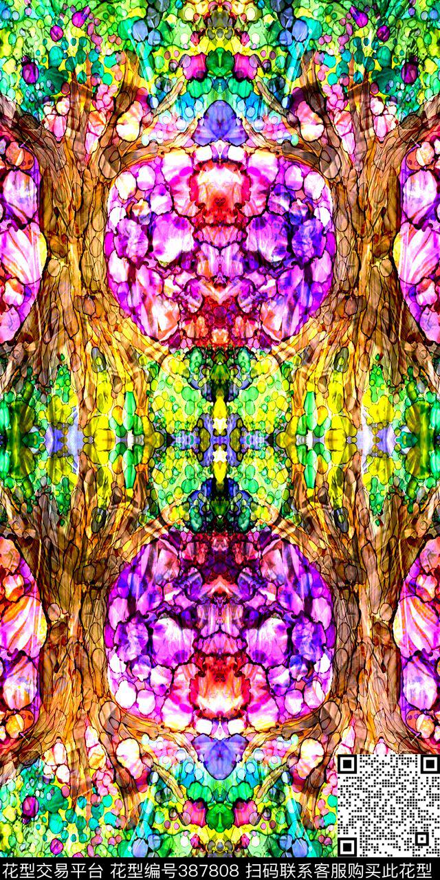 几何线条数码印花华亿平台下载（图片编号: 387808） - 瓦栏（Walan）