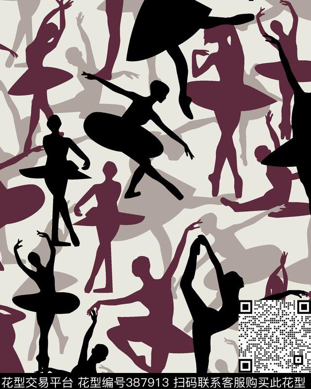 20*25cm\300dpi\tiff剪影简约传统印花华亿平台下载（图片编号: 387913） - 瓦栏（Walan）