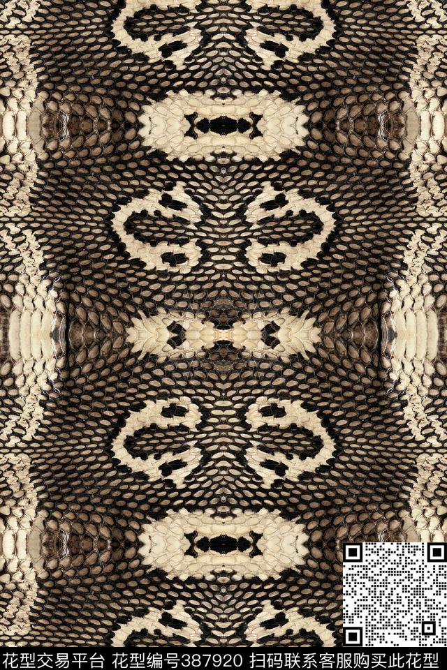 仿真蛇皮蛇纹豹纹动物纹数码印花华亿平台下载（图片编号: 387920） - 瓦栏（Walan）