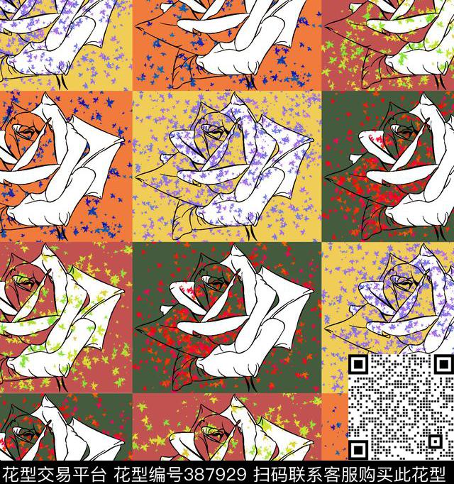 色块夕阳几何传统印花华亿平台下载（图片编号: 387929） - 瓦栏（Walan）