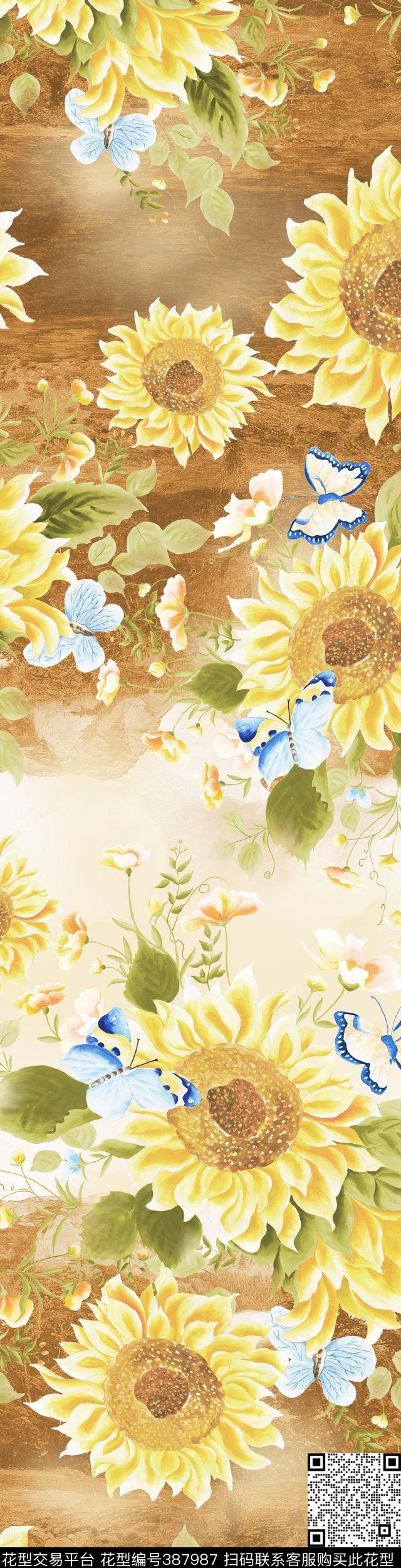 传统花卉传统印花华亿平台下载（图片编号: 387987） - 瓦栏（Walan）
