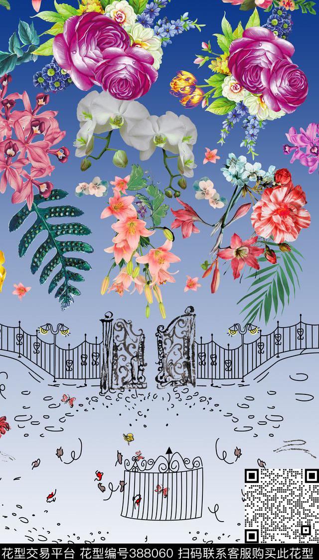 民族风定位过度大花定位华亿平台数码印花华亿平台下载（图片编号: 388060） - 瓦栏（Walan）