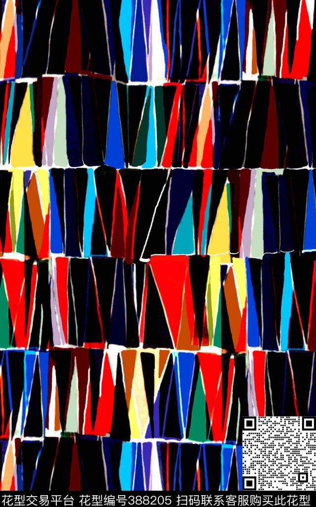 几何迷你三角形传统印花华亿平台下载（图片编号: 388205） - 瓦栏（Walan）