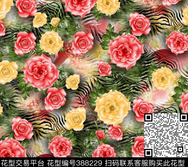 花数码印花华亿平台下载（图片编号: 388229） - 瓦栏（Walan）