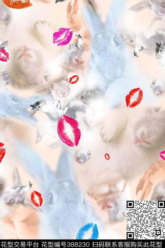 泳装小清新动物数码印花华亿平台下载（图片编号: 388230） - 瓦栏（Walan）