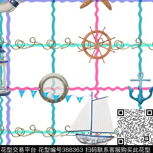 热带格子时尚格子数码印花华亿平台下载（图片编号: 388363） - 瓦栏（Walan）