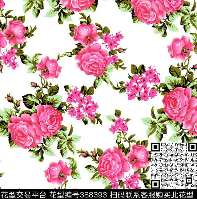 花卉中国风传统印花华亿平台下载（图片编号: 388393） - 瓦栏（Walan）