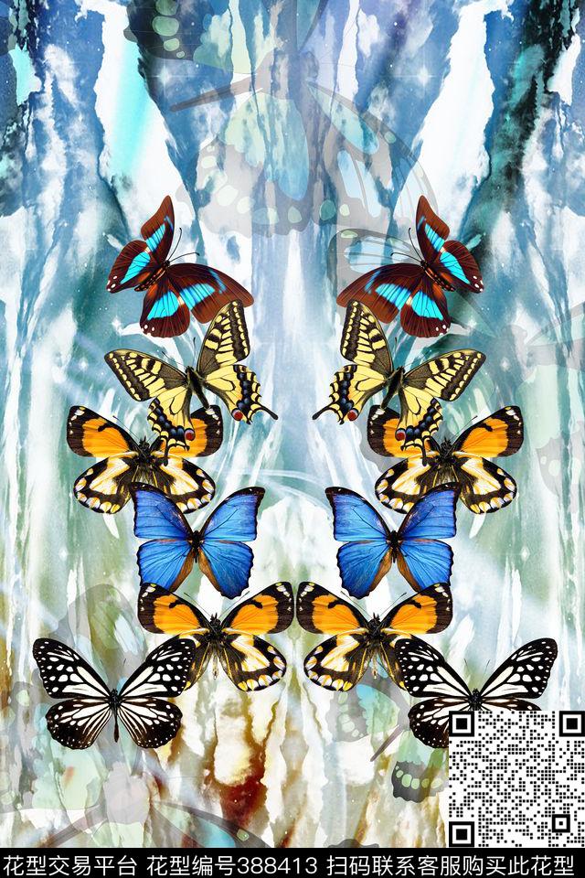 动物蝴蝶动物篇数码印花华亿平台下载（图片编号: 388413） - 瓦栏（Walan）