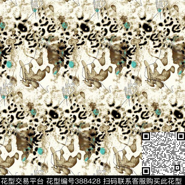 欧美动物纹传统印花华亿平台下载（图片编号: 388428） - 瓦栏（Walan）