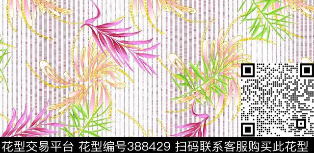 清新水中花传统印花华亿平台下载（图片编号: 388429） - 瓦栏（Walan）