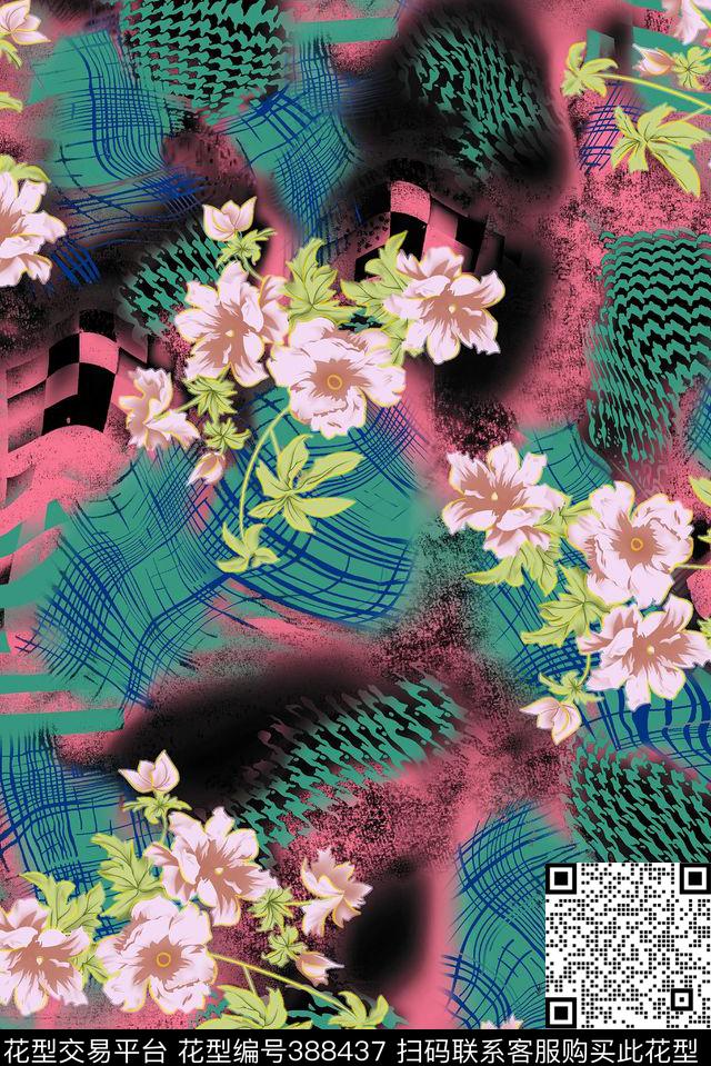 欧美花卉传统印花华亿平台下载（图片编号: 388437） - 瓦栏（Walan）