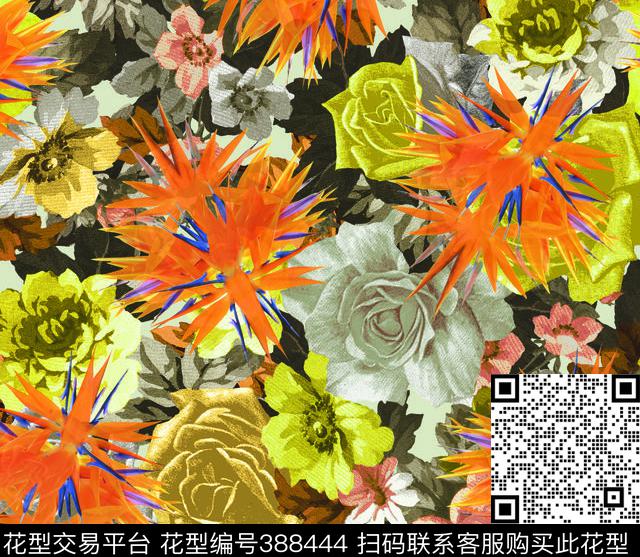 报纸潮流复古数码印花华亿平台下载（图片编号: 388444） - 瓦栏（Walan）