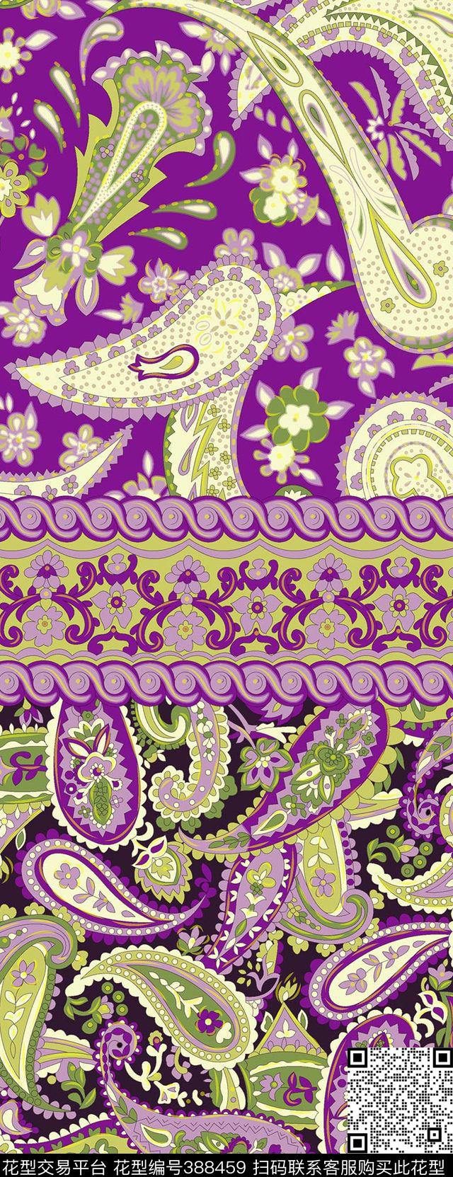 欧美清新花卉传统印花华亿平台下载（图片编号: 388459） - 瓦栏（Walan）