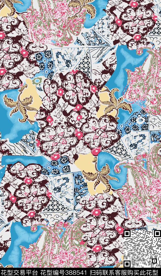 民族混搭传统印花华亿平台下载（图片编号: 388541） - 瓦栏（Walan）