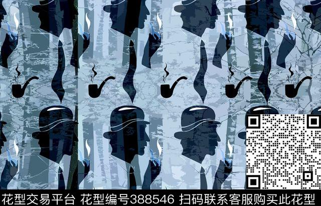 树人物写意时尚欧普+波普传统印花华亿平台下载（图片编号: 388546） - 瓦栏（Walan）