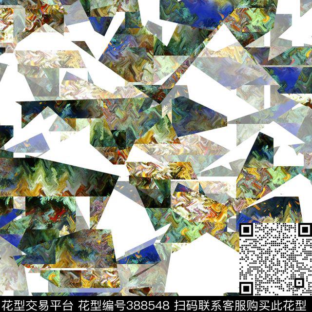 潮流抽象复古数码印花华亿平台下载（图片编号: 388548） - 瓦栏（Walan）