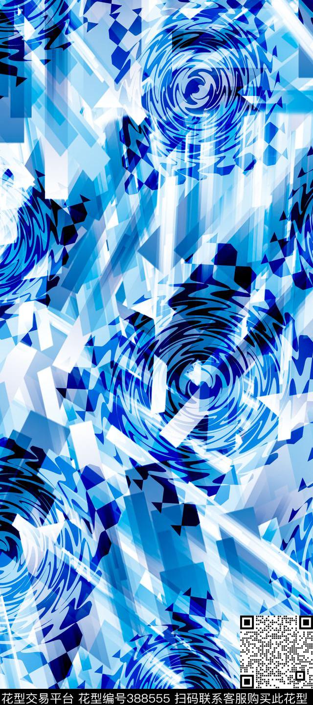 大方几何抽象数码印花华亿平台下载（图片编号: 388555） - 瓦栏（Walan）