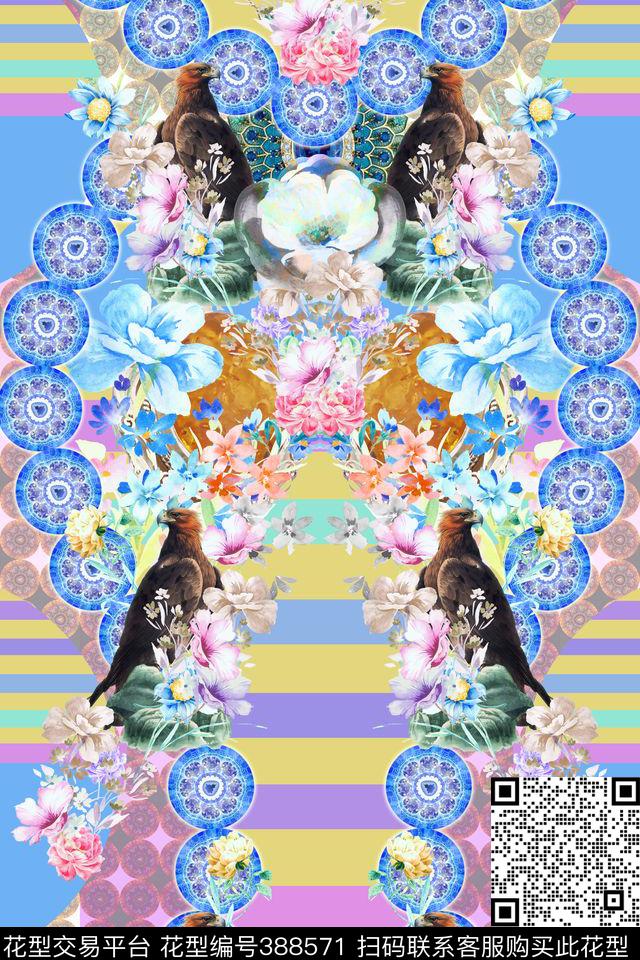 装饰纹样快时尚定位花数码印花华亿平台下载（图片编号: 388571） - 瓦栏（Walan）