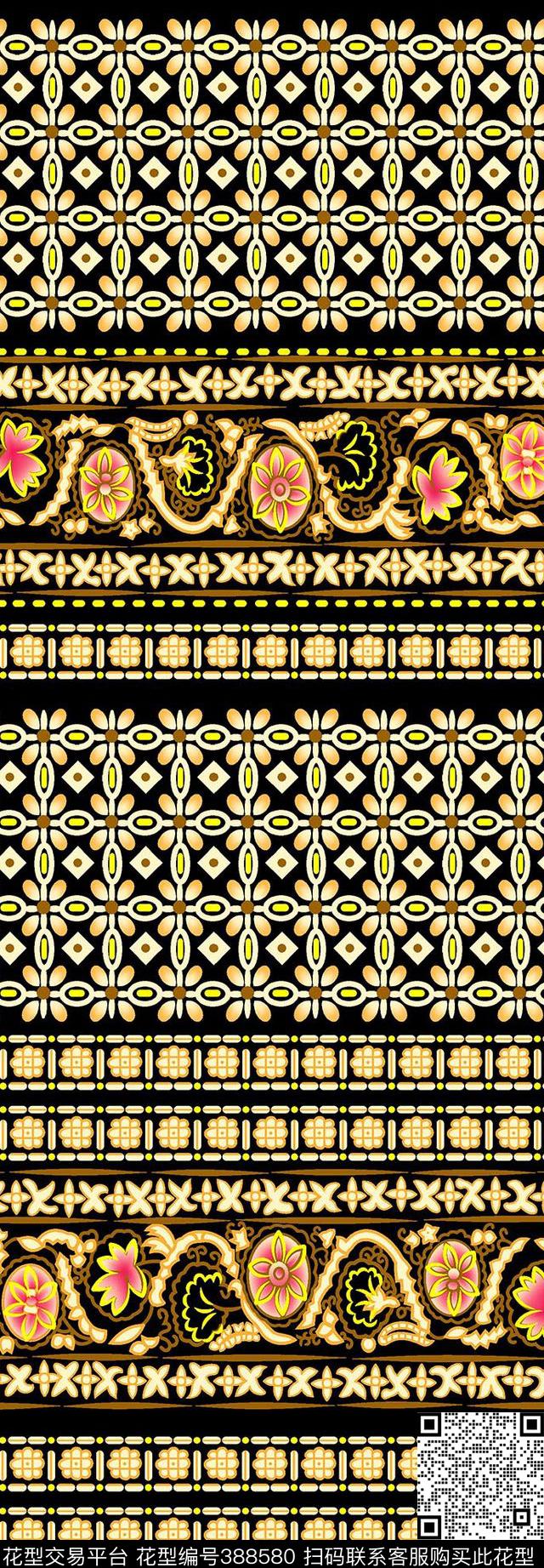 欧美中国风传统印花华亿平台下载（图片编号: 388580） - 瓦栏（Walan）