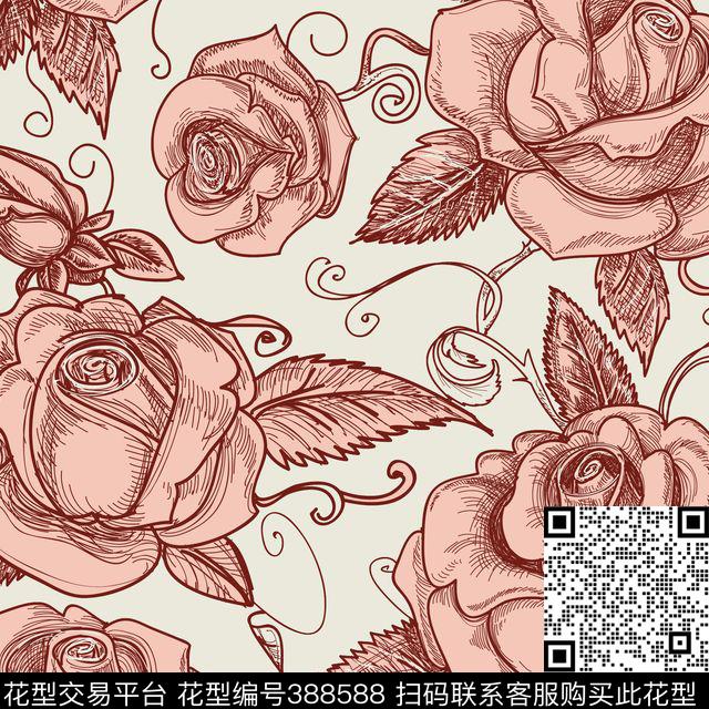 精美金属颜色提花华亿平台欧式复古传统印花华亿平台下载（图片编号: 388588） - 瓦栏（Walan）