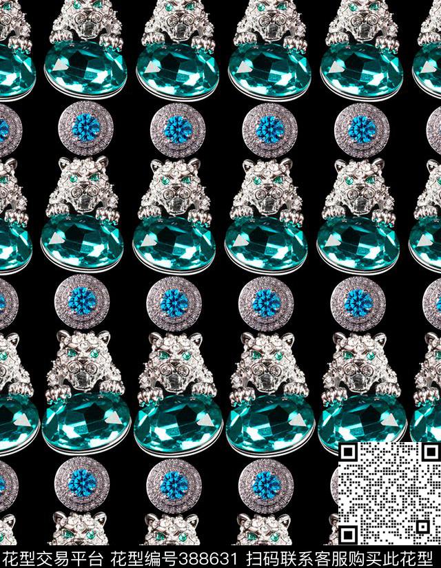 宝石珠宝宝石珠宝组合数码印花华亿平台下载（图片编号: 388631） - 瓦栏（Walan）