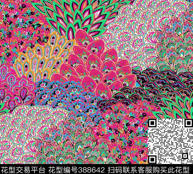 中国风抽象传统印花华亿平台下载（图片编号: 388642） - 瓦栏（Walan）