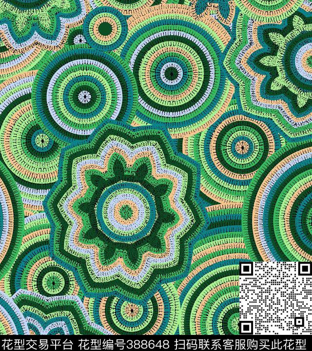 中国风抽象传统印花华亿平台下载（图片编号: 388648） - 瓦栏（Walan）