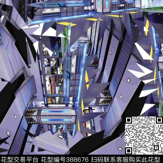 复古空间建筑数码印花华亿平台下载（图片编号: 388676） - 瓦栏（Walan）